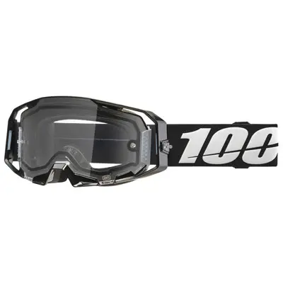 100% Armatic Enduro Goggle  Black Frame/Clear Lens#50070-10001 1