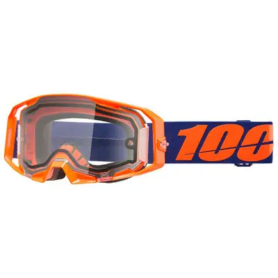 100% Armatic Enduro Goggle  Neon Orange Frame/Clear Lens#50070-10003 1