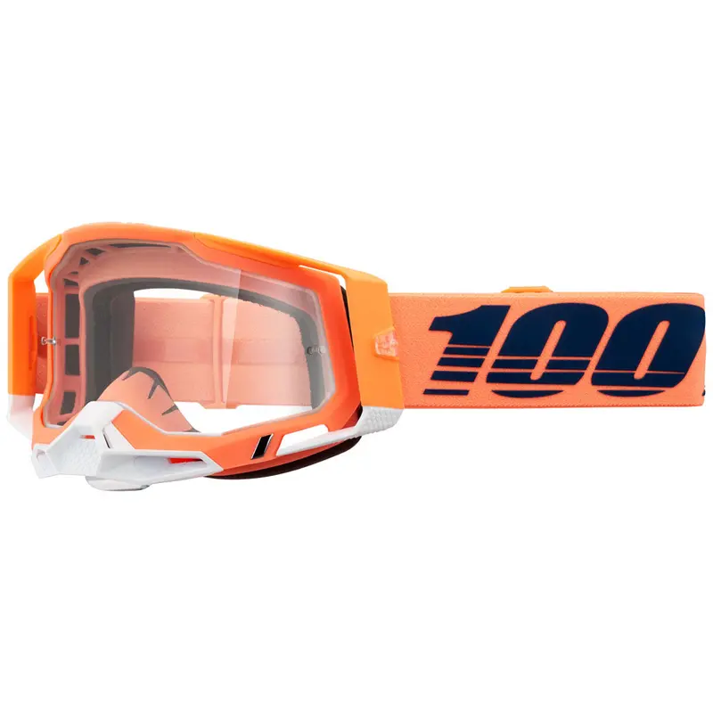 100% Racecraft 2 Goggle Coral Frame/Clear Lens #50009-00018 1