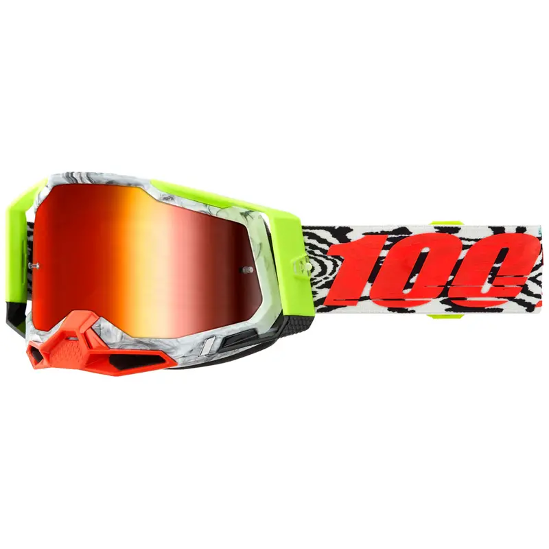 100% Racecraft 2 Goggle Engal Frame/Red Mirror Lens#2028950078 1
