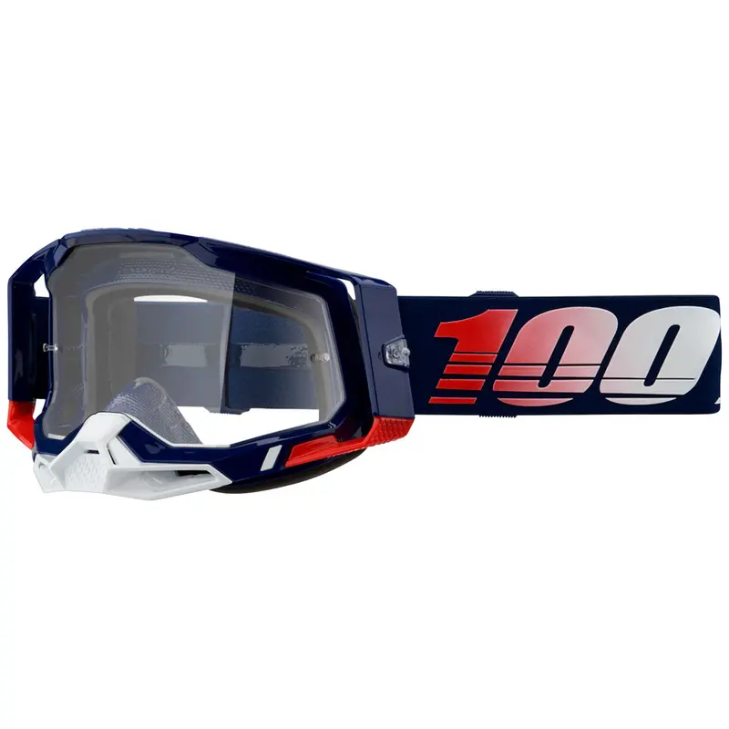 100% Racecraft 2 Goggle Republic Frame/Clear Lens #50009-00022 1