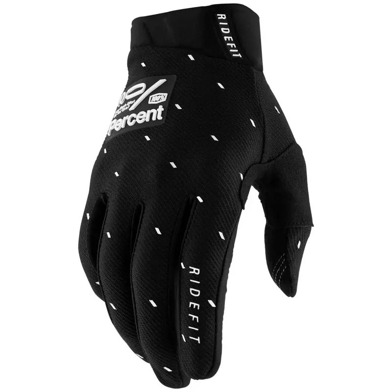 100% Ridefit Gloves Large Slasher Black #10010-00037 1