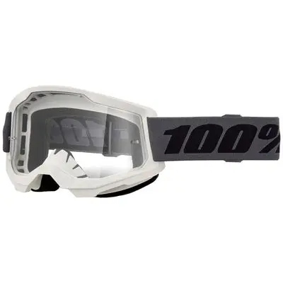 100% Strata 2 Goggle  Grey Frame/Clear Lens#50027-10026 1