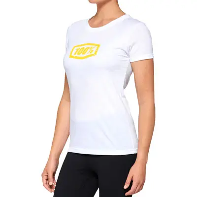 100% Women's Avalanche T-Shirt Large White#20002-00010 1