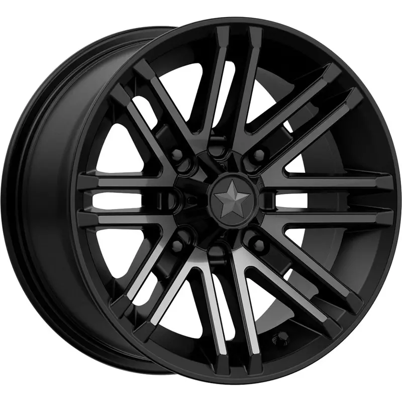 4/156 Msa M40 Rogue Wheel 14X7 4.0 + 3.0 Satin Black/Titanium Tint #M40-04756 1