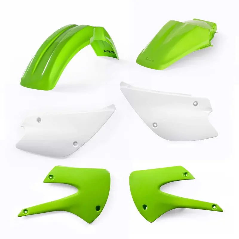 Acerbis 01-13 Kawasaki Kx85/100/ 03-06 Suzuki Rm100 Plastic Kit - Green/White Original 05 1