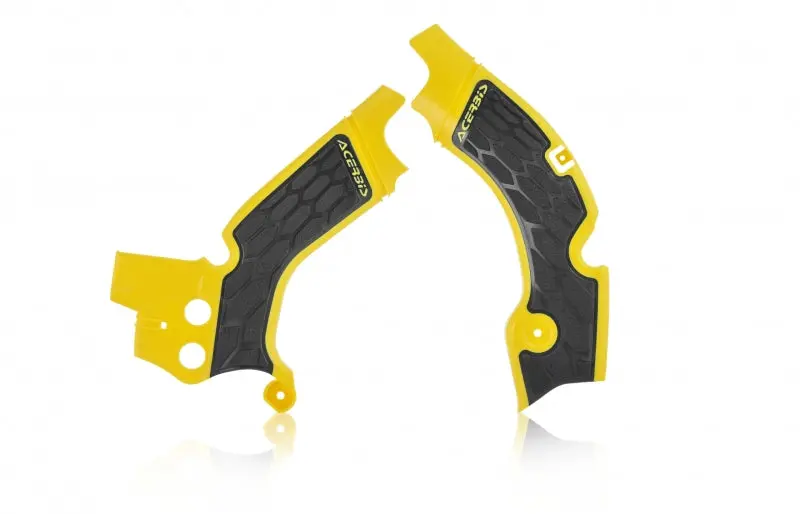 Acerbis 08-17 Suzuki Rmz450 Frame Guards- X-Grip - Yellow/Black 1