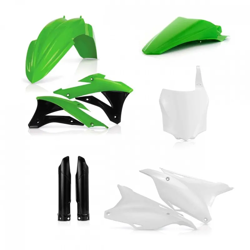 Acerbis 14-21 Kawasaki Kx85/100 Full Plastic Kit - Green White/Black Original 16-18 1