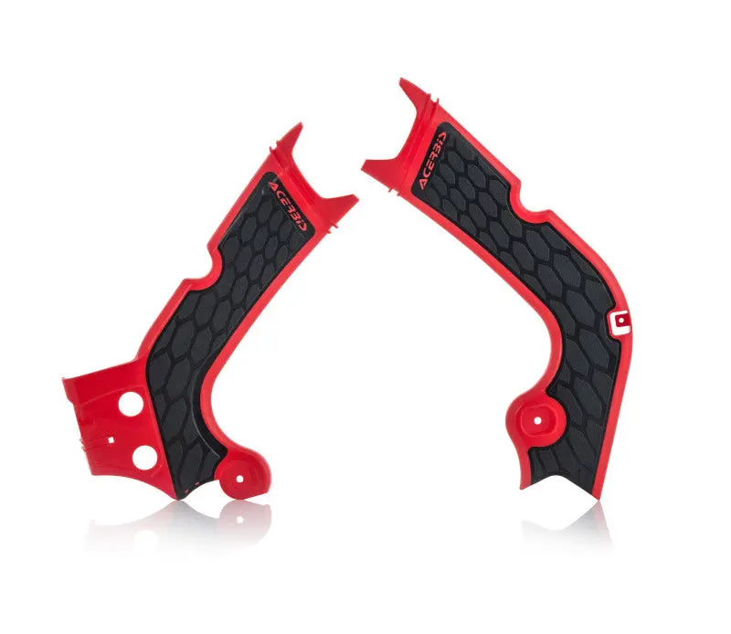 Acerbis 17-19 Honda Crf250r/Rx/ Crf450r/Rx Frame Guards- X-Grip - Red/Black 1