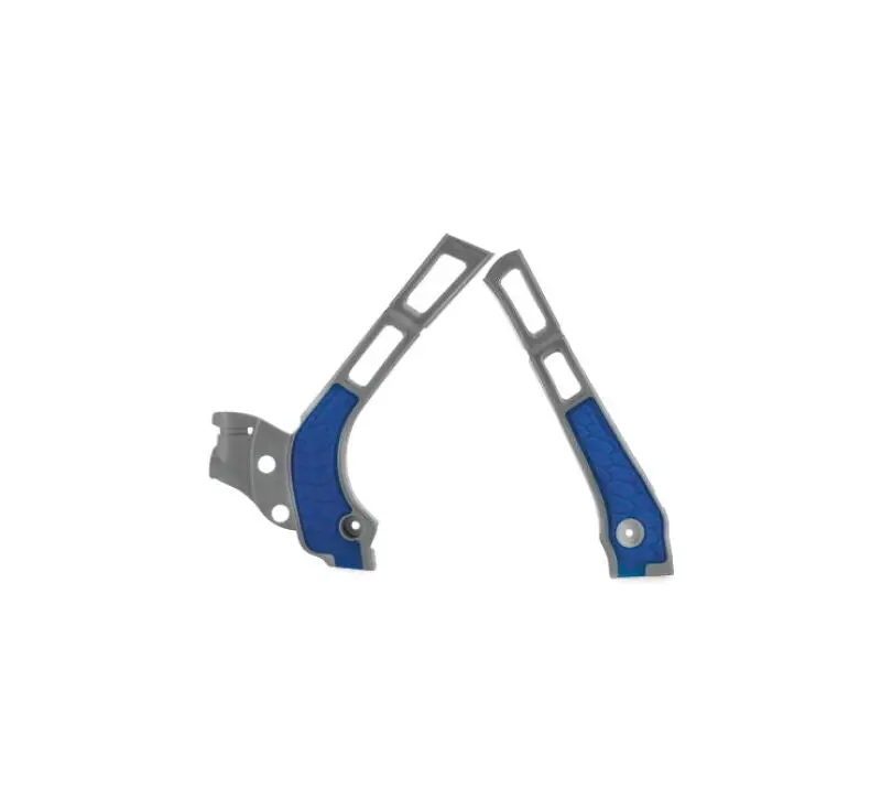 Acerbis 21-24 Fantic Xe/Xx/ 05-24 Yamaha Yz125/250/Yz125x/Yz250x Frame Guard X Grip - Silver/ Blue 1