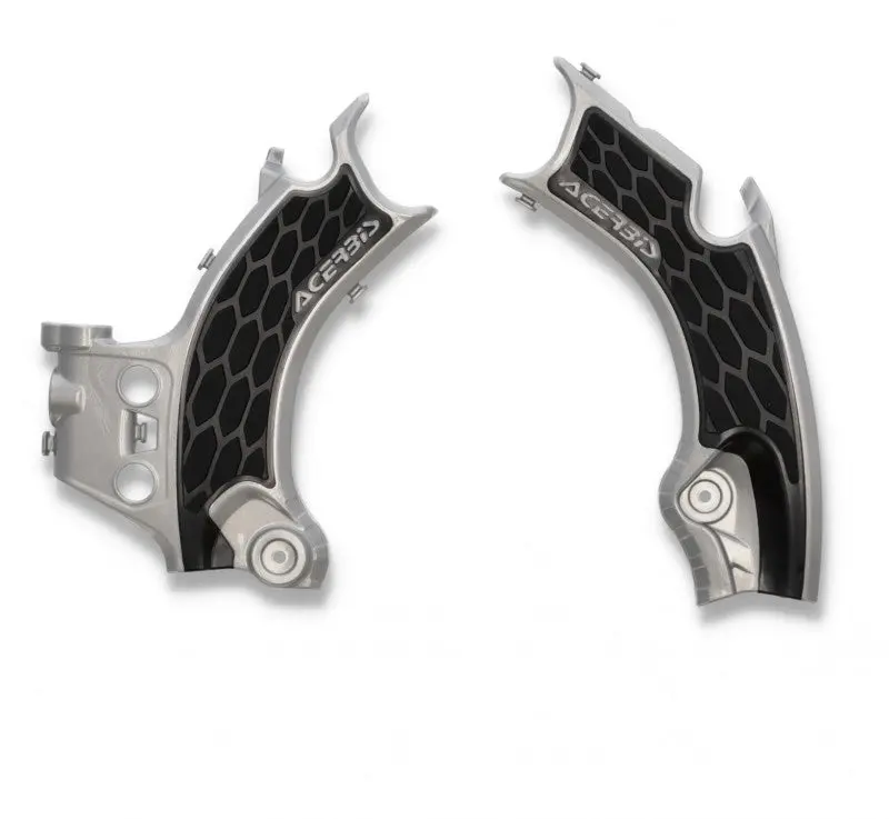 Acerbis 21+ Honda Crf250r/250Rx/Crf450r/Rx/ Crf450r-S Frame Guards- X-Grip - Silver/Black 1
