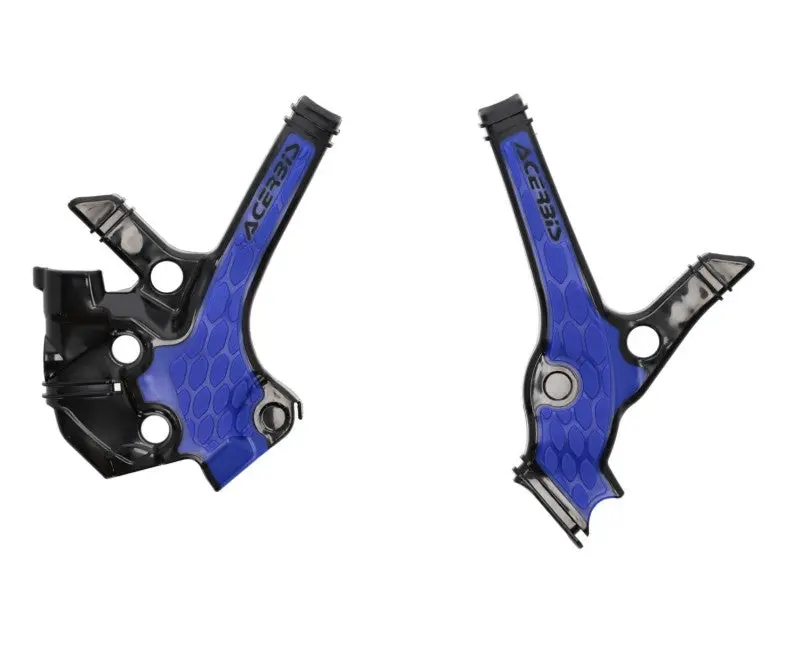 Acerbis 22+ Yamaha Yz85 Frame Guards- X-Grip - Black/Blue 1