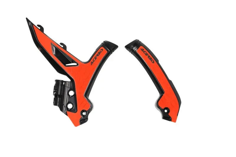 Acerbis 23+ Ktm Exc-F/ Sx/ Sx-F/ Xc/ Xc-F/ Xc-W/ Xcf-W Frame Guards- X-Grip - Black/16 Orange 1