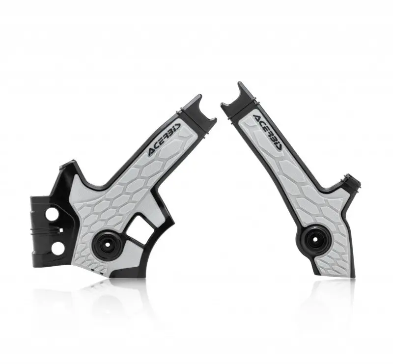Acerbis 96+ Suzuki Dr650 Frame Guards- X-Grip - Black/Gray 1