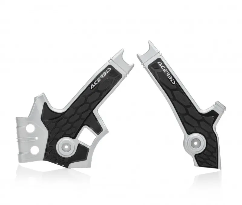 Acerbis 96+ Suzuki Dr650 Frame Guards- X-Grip - Gray/Black 1