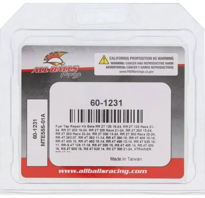 All Balls Racing 60-1231 Fuel Tap Repair Kit Honda Rivet Style 1
