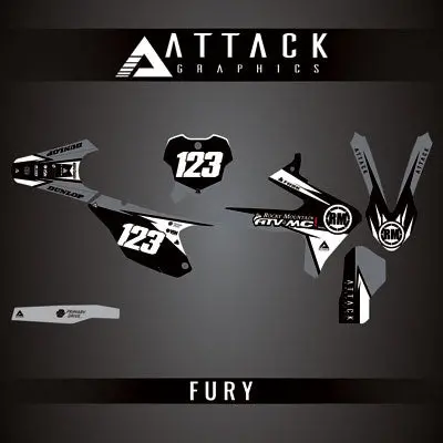 Attack Graphics Custom Fury Complete Bike Graphics Kit#206972-P2 1