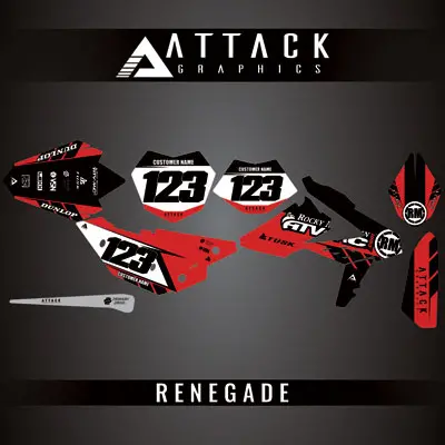 Attack Graphics Custom Renegade Complete Bike Graphics Kit#206979-P 1