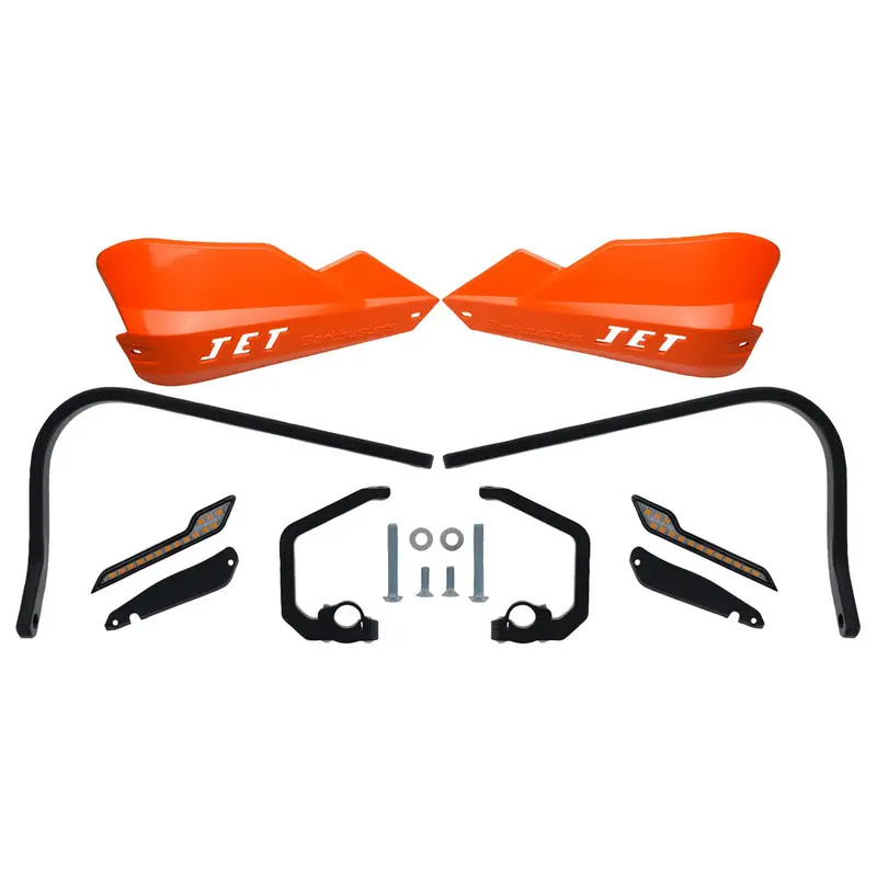 Barkbusters Jet Two Point Mounted Handguard Kit With Led Sequential Indicators Orange#2194630002 1