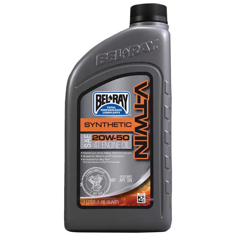 Bel-Ray V-Twin Full Synthetic Motor Oil 20W-50 1 Liter#303133150160 1
