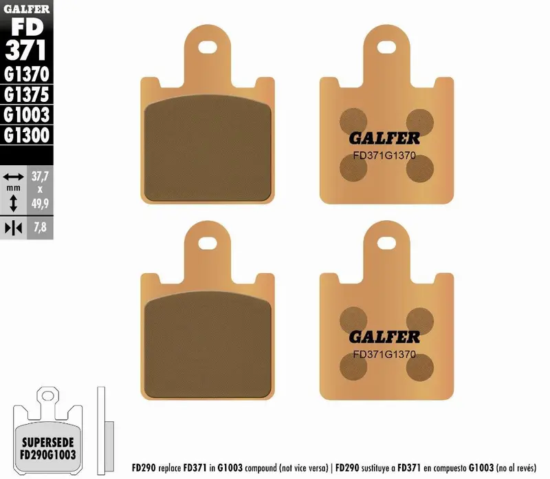Brake Pads Sintered Fd371g1370#Fd371g1370 1