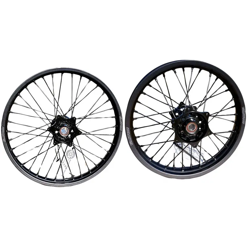 Bullet Proof Designs Pre-Drilled Complete Front/Rear Wheel Set 1.60 X 21 / 2.15 X 18 Black#2194600001 1