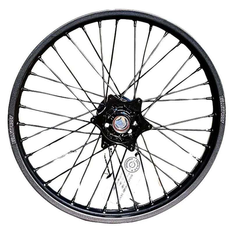 Bullet Proof Designs Pre-Drilled Complete Wheel - Front 21 X 1.60 Black#Bpd-Fw-Pl-21 1