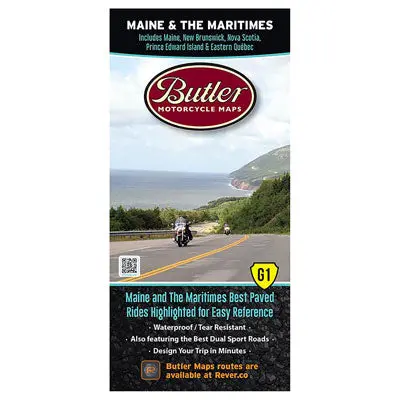 Butler Motorcycle Maps Maine & The Maritimes#Mp-128 1