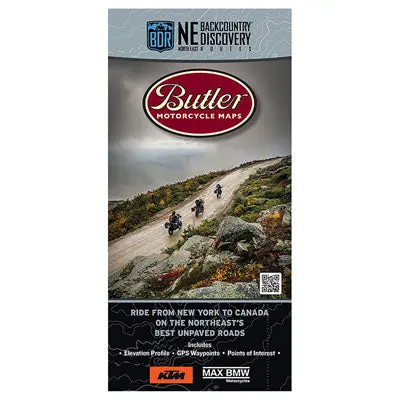 Butler Motorcycle Maps Northeast Backcountry Discover Route: Dual Sport Map#Mp-132 1