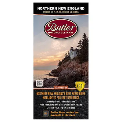 Butler Motorcycle Maps Northern New England#Mp-123 1