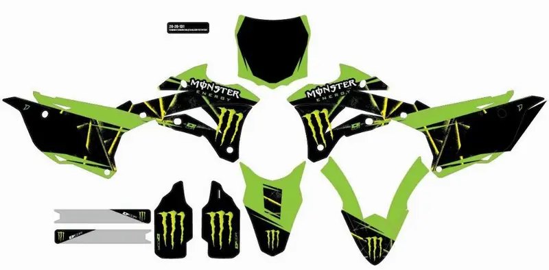 Cmplt Kit Monster Energy Slash Black Bg#20-20-131 1