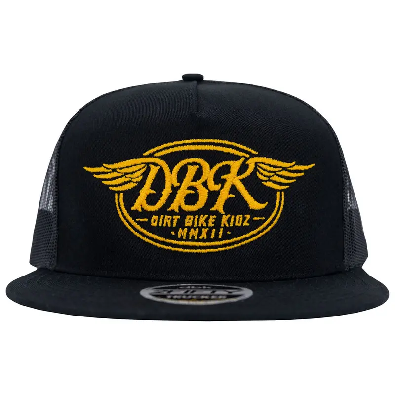 Dbk Goldwings Trucker 2Fifty Snapback Hat  Black#Hat-Goldwings-2Fifty 1