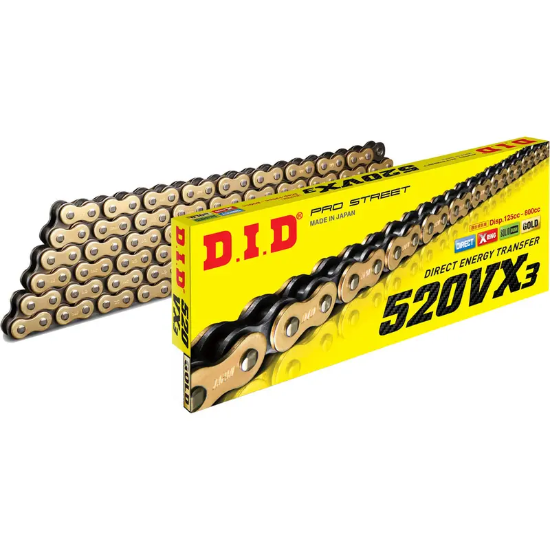 Did 520Vx3 Gold X-Ring Professional Road Chain #194148-P 1
