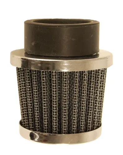 Emgo 12-55735 Micro Glass Oil Filter - Chrome #12-55735 1