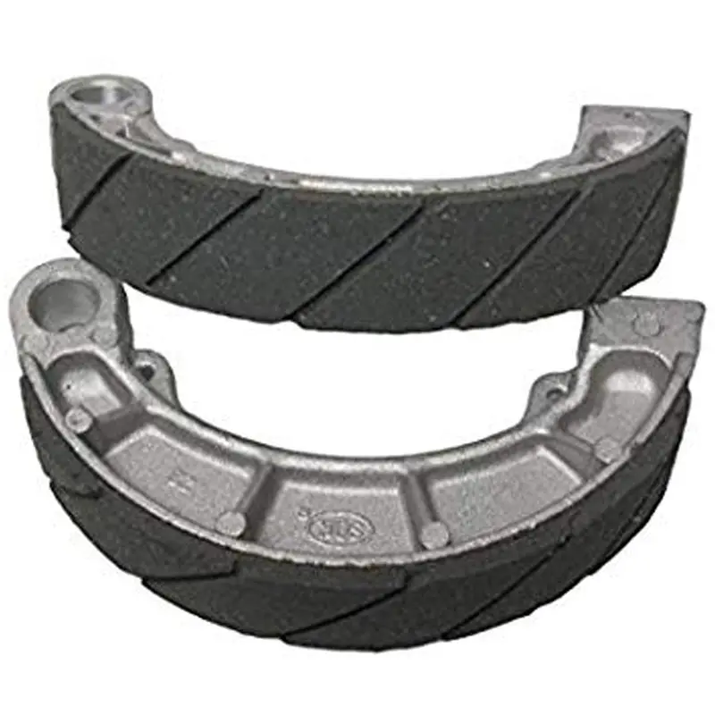 Emgo 93-27258 Grooved Brake Shoe Full Metal Pad #93-27258 1
