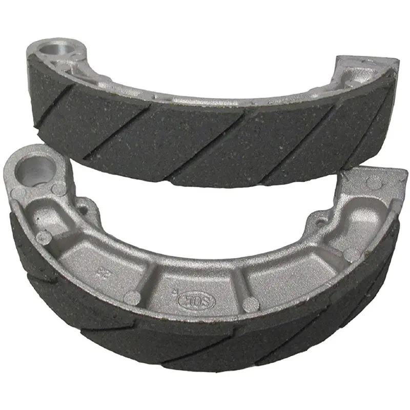 Emgo 93-39152 Grooved Brake Shoe Full Metal Pad - Rear #93-39152 1