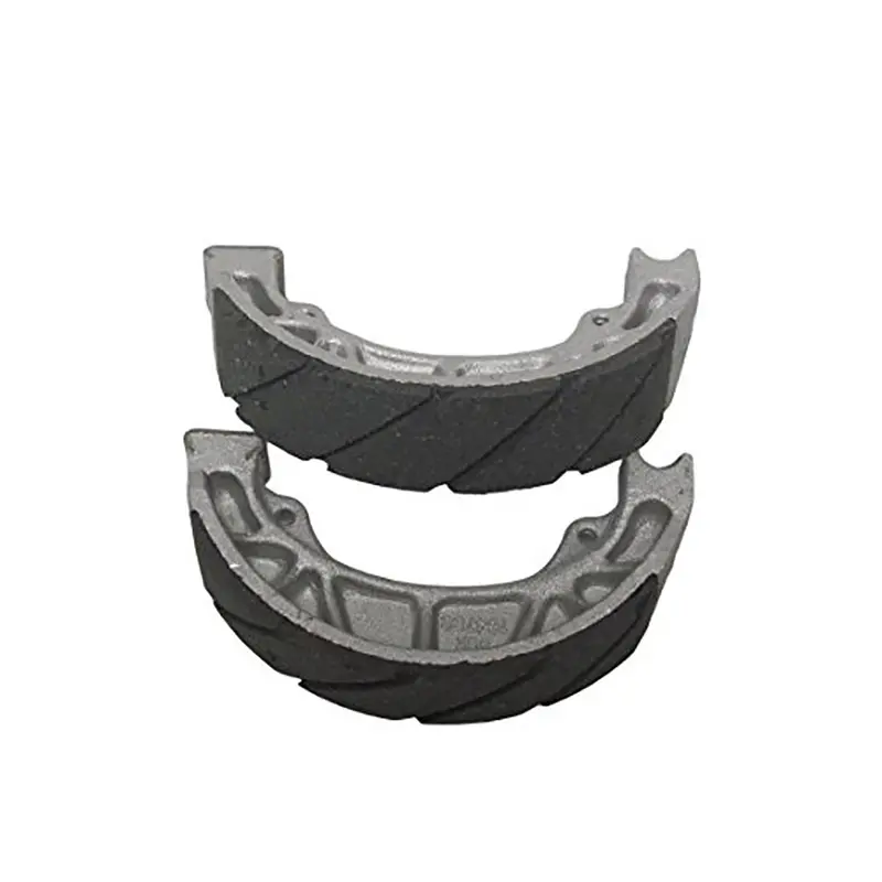 Emgo 93-39153 Grooved Brake Shoe Full Metal Pad - Front #93-39153 1