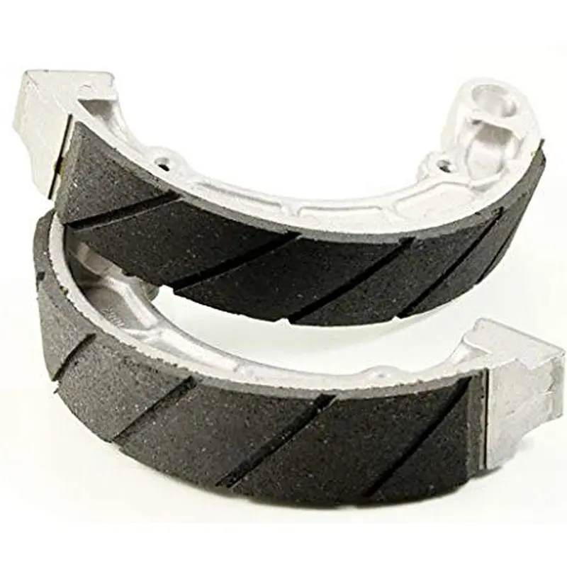Emgo 93-42059 Grooved Brake Shoe Full Metal Pad - Rear #93-42059 1