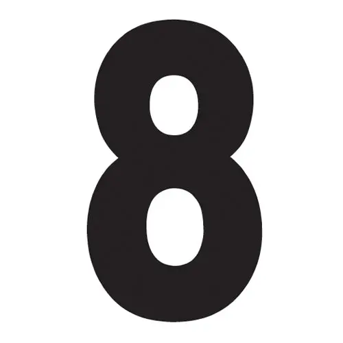 Factory Effex 03-0278 Pro Numbers 5" Black 8 #03-0278 1