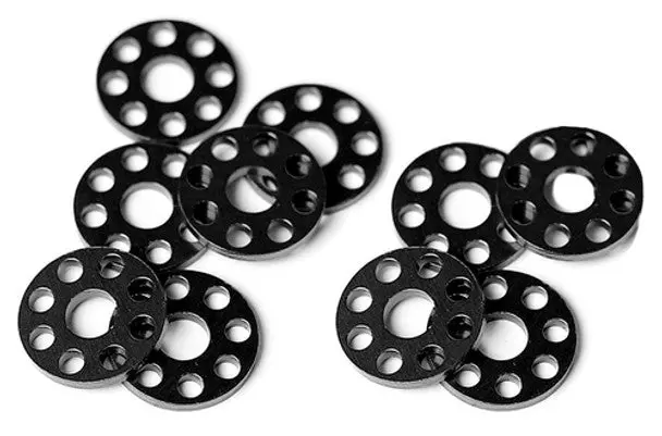 Factory Effex 10 Pack Black 18Mm Ultralite Drilled Aluminum Washers#22-36704 1