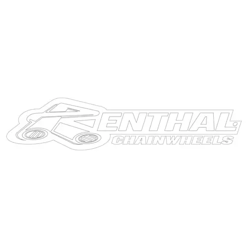 Factory Effex 12-94000 Dealer Die-Cut Sticker Renthal - White #12-94000 1