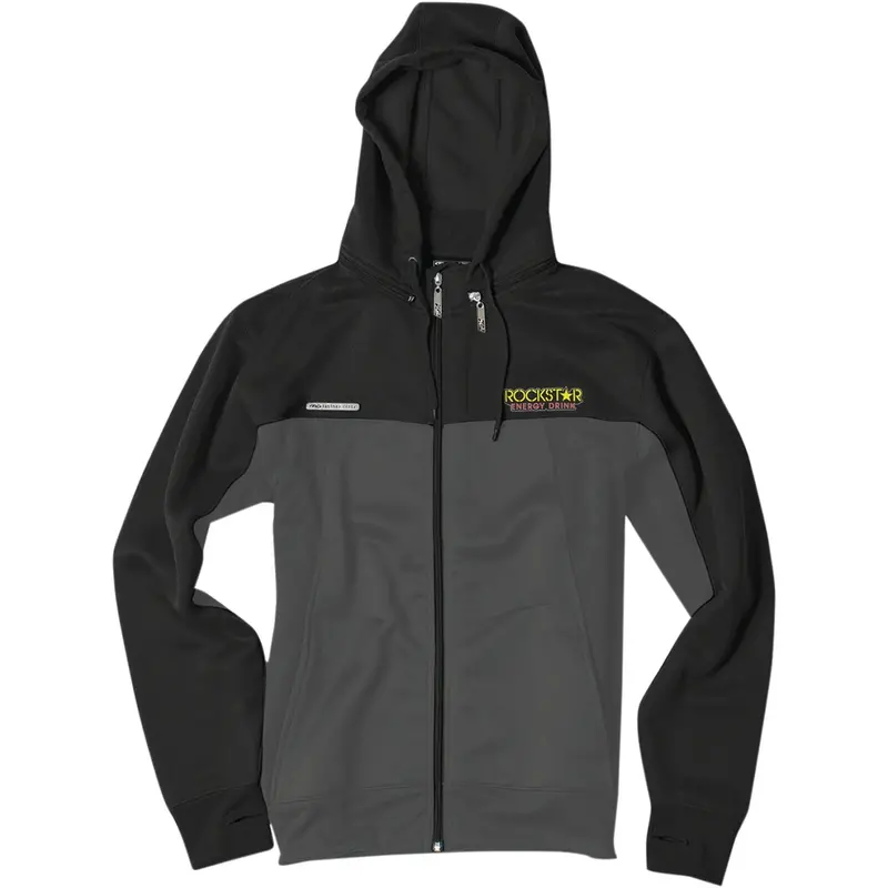 Factory Effex Apparel Rockstar Track Jacket Black/Grey Large#19-85604 1