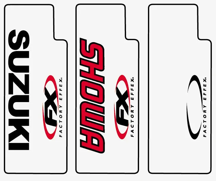 Factory Effex Clear Upper Fork Shields 2015 Suzuki Black#08-38404 1