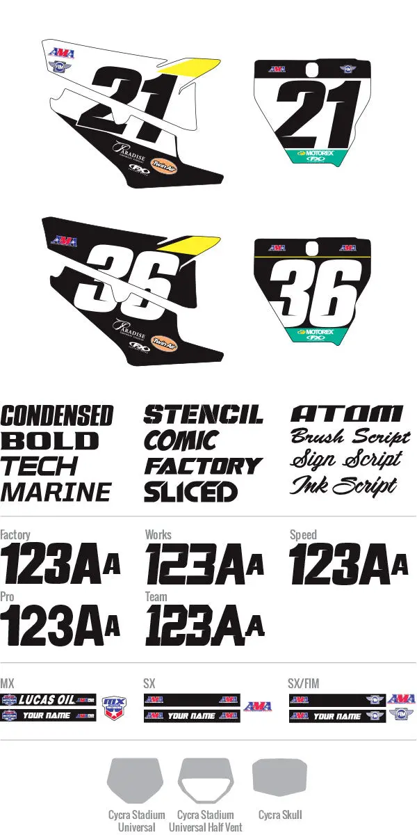 Factory Effex Custom 2020 Team Rockstar Husqvarna Number Plate Bg#01-10201 1
