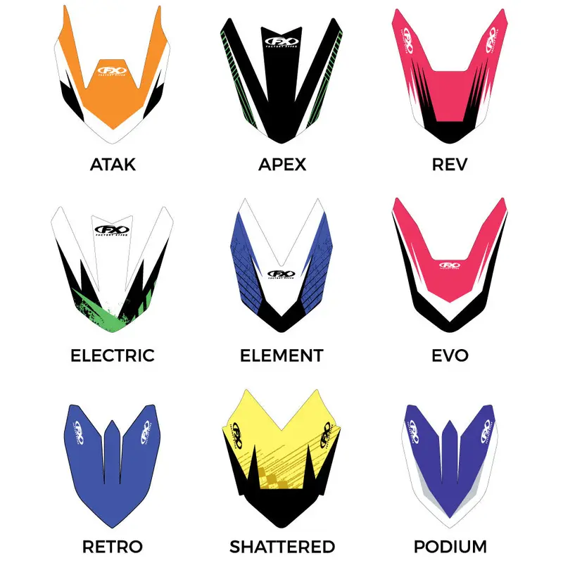 Factory Effex Custom Front Fender Graphics#01-30000-A 1
