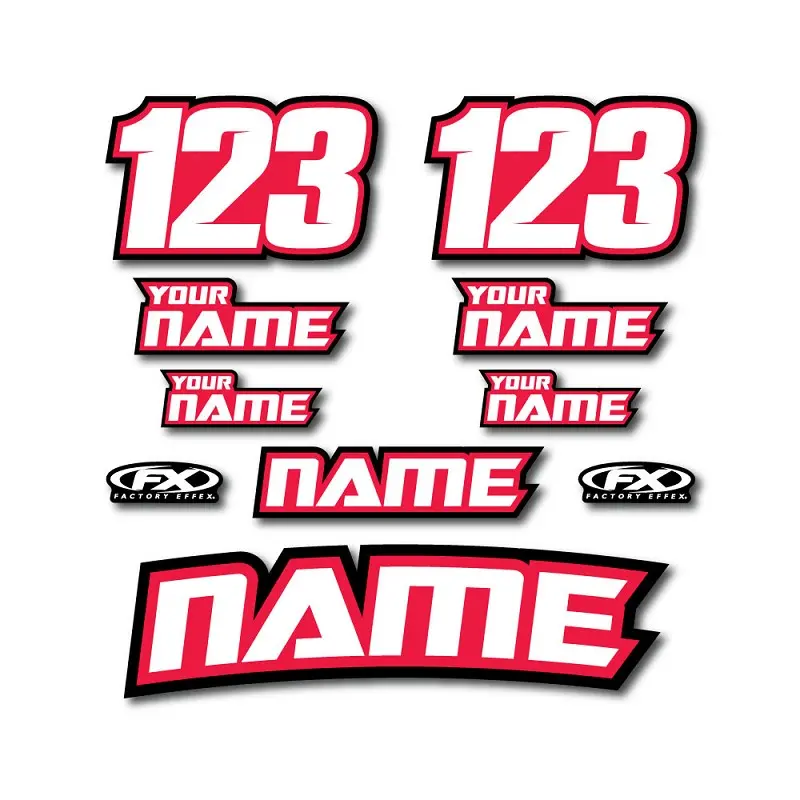 Factory Effex Custom Helmet Id Graphics Kit#01-98008-A 1