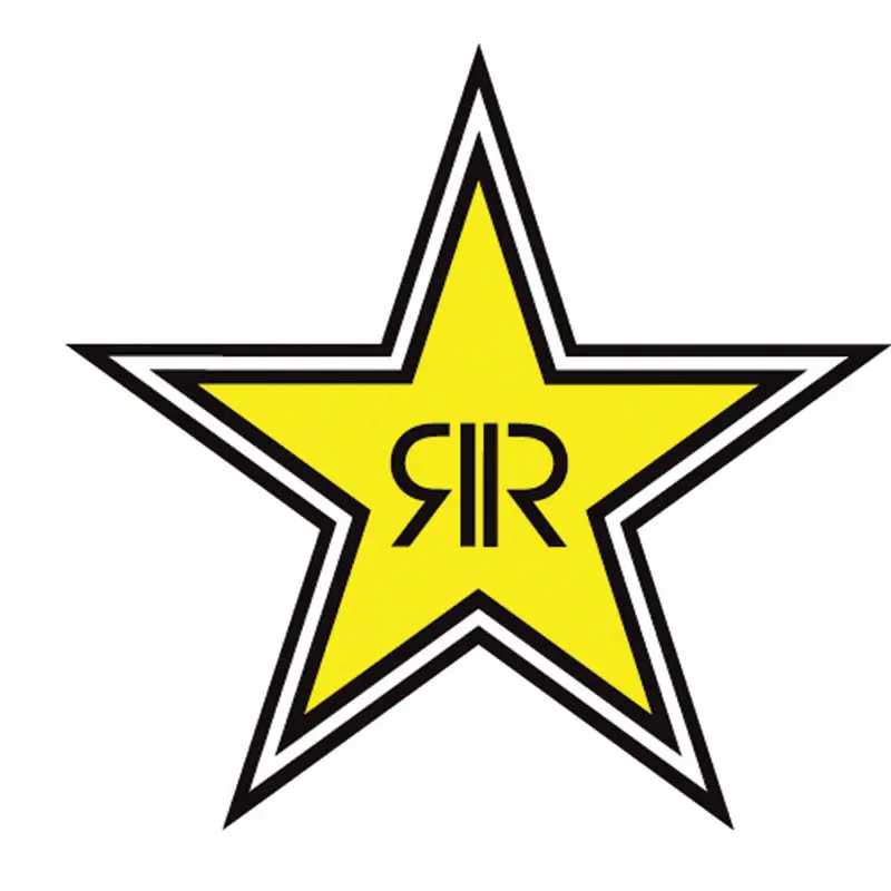 Factory Effex Die-Cut Sticker Rockstar 'Stars' Logo 12" Yellow#15-94730 1