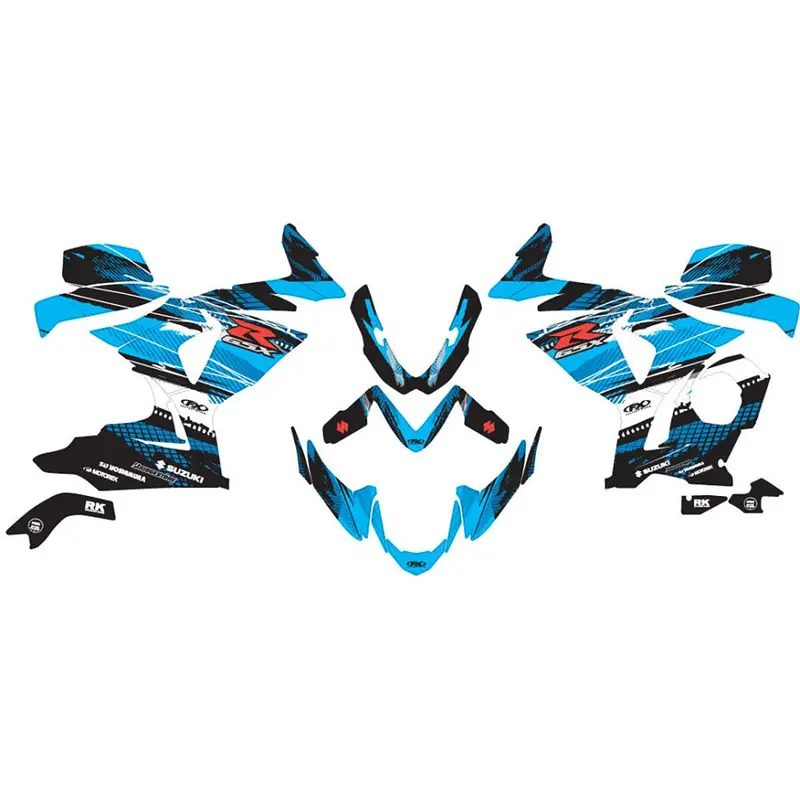 Factory Effex Ev-X Series Blue Complete Street Bike Graphic Kit#15-15410-A 1