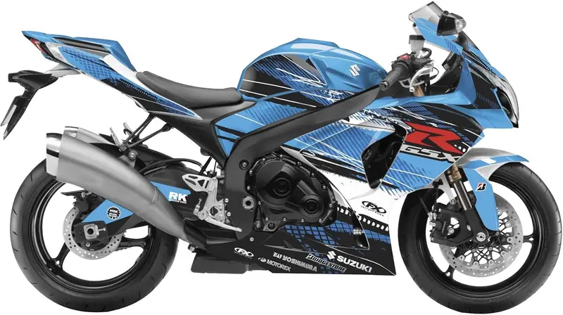 Factory Effex Ev-X Series Blue Complete Street Bike Graphic Kit#15-15430-A 1