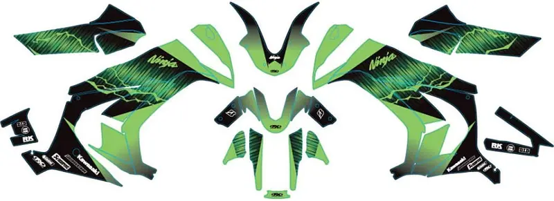 Factory Effex Ev-X Series Green Complete Street Bike Graphic Kit#15-15110-A 1